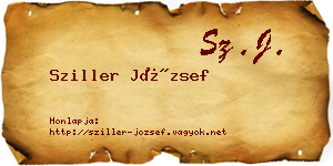 Sziller József névjegykártya