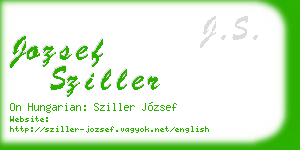 jozsef sziller business card