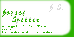 jozsef sziller business card